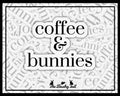Coffee and Bunnies Sticker: Waterproof Laptop Decal
