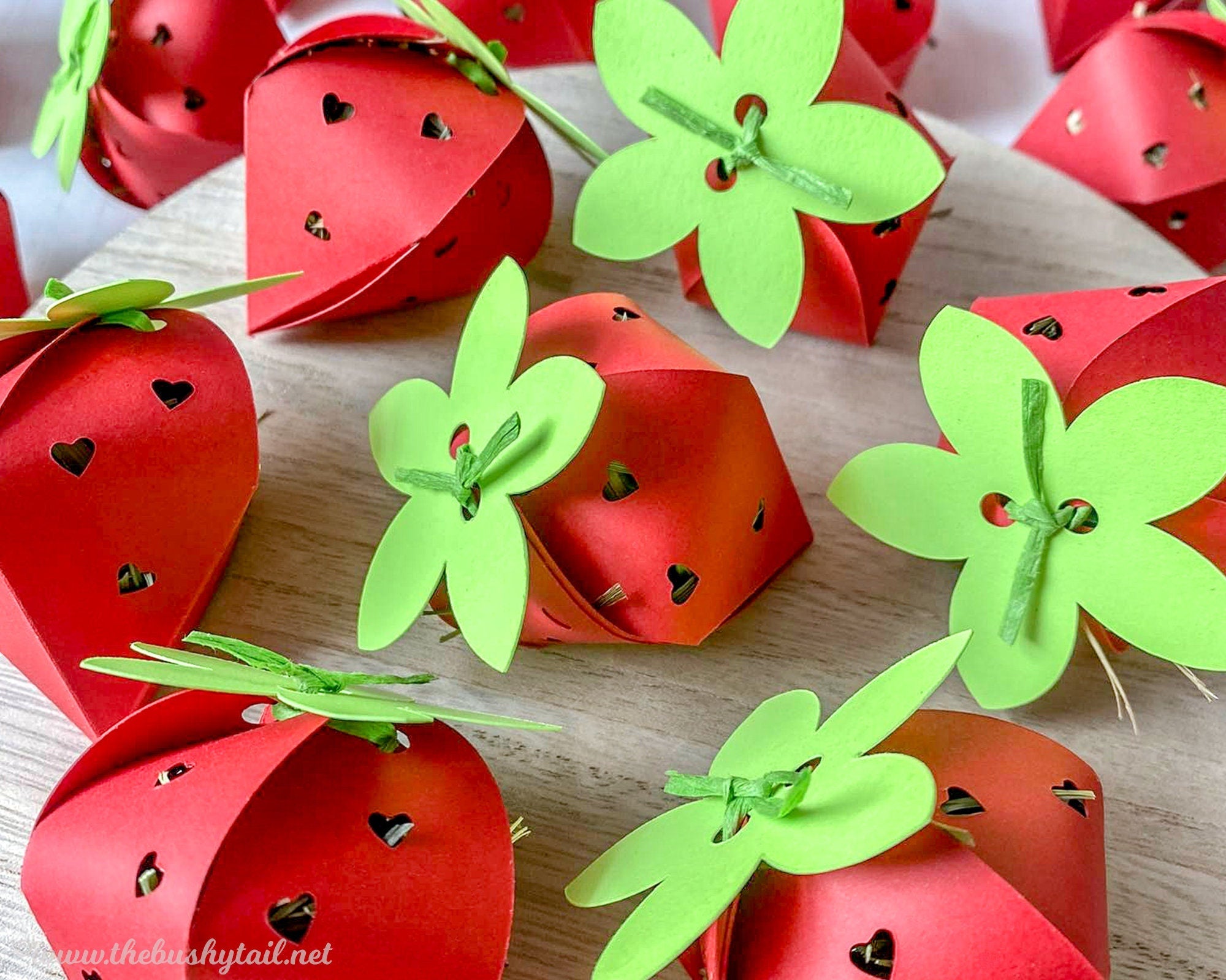Strawberry Foraging Toys - 3 Pack of Handmade Rabbit & Guinea Pig Treats