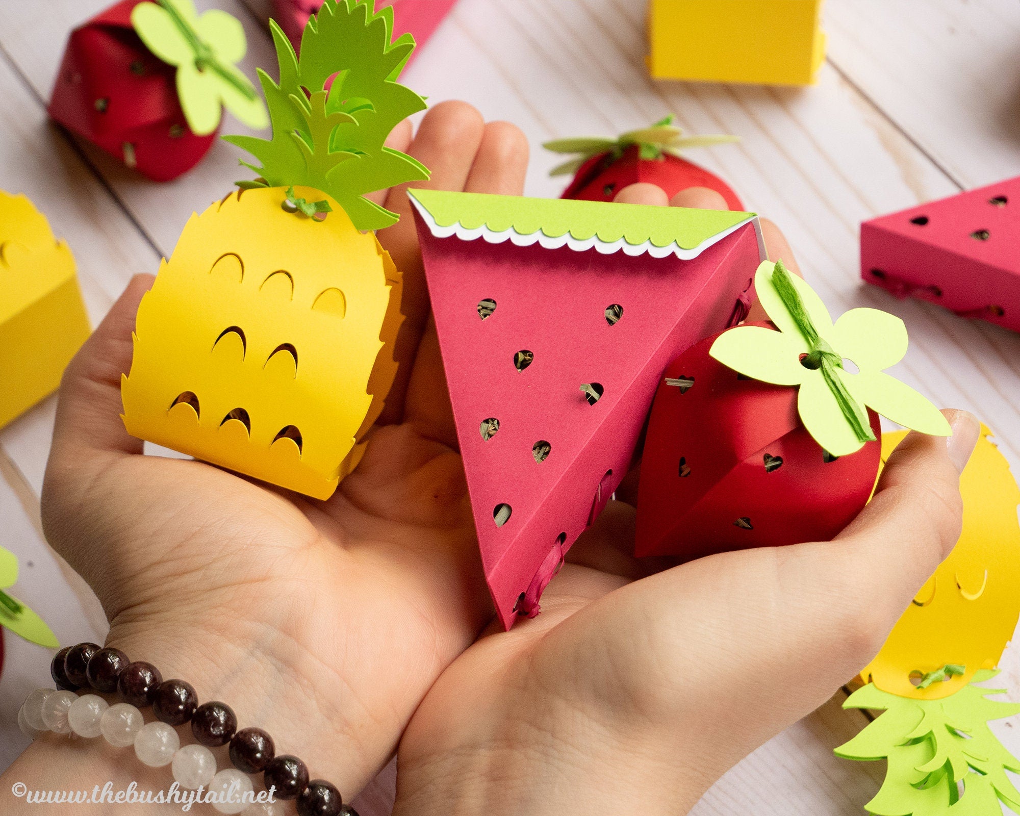 Tropical Fruit Foraging Toys - 5 Pack of Handmade Rabbit & Guinea Pig Treats