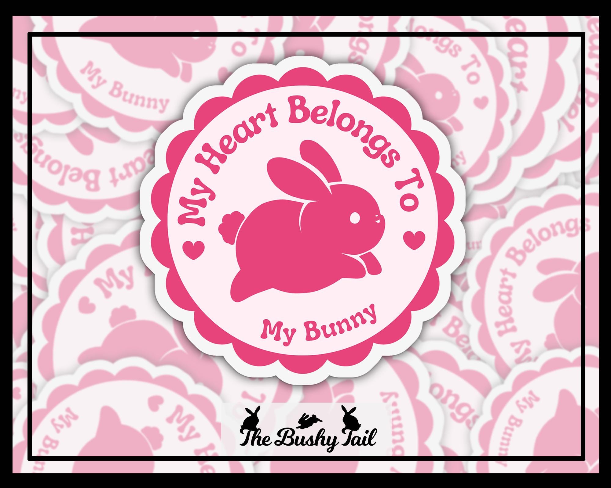 Heart Belongs To Bunny Sticker: Waterproof Laptop Decal