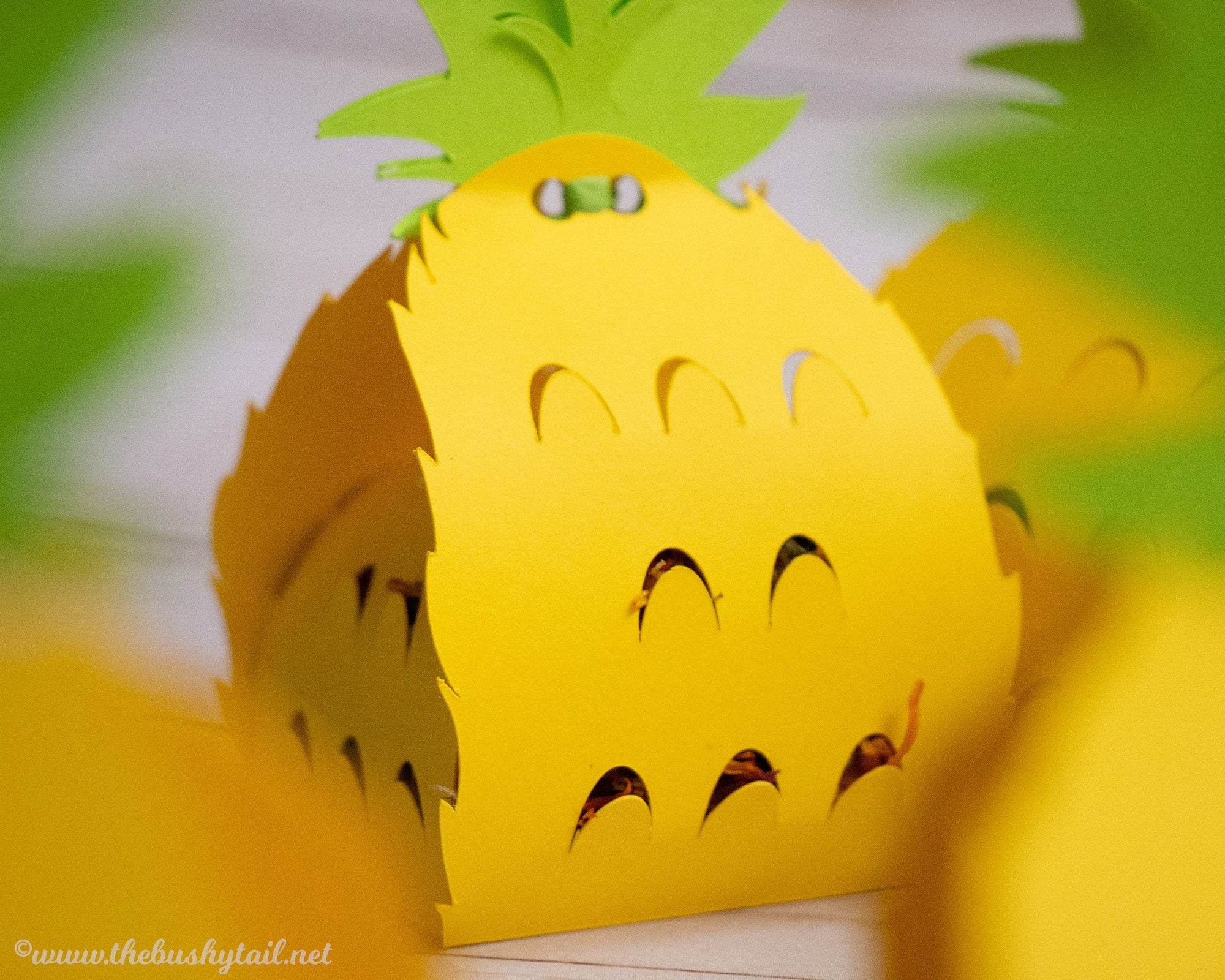 Pineapple Foraging Toys - 5 Pack of Tropical Chews for Rabbits & Guinea Pigs