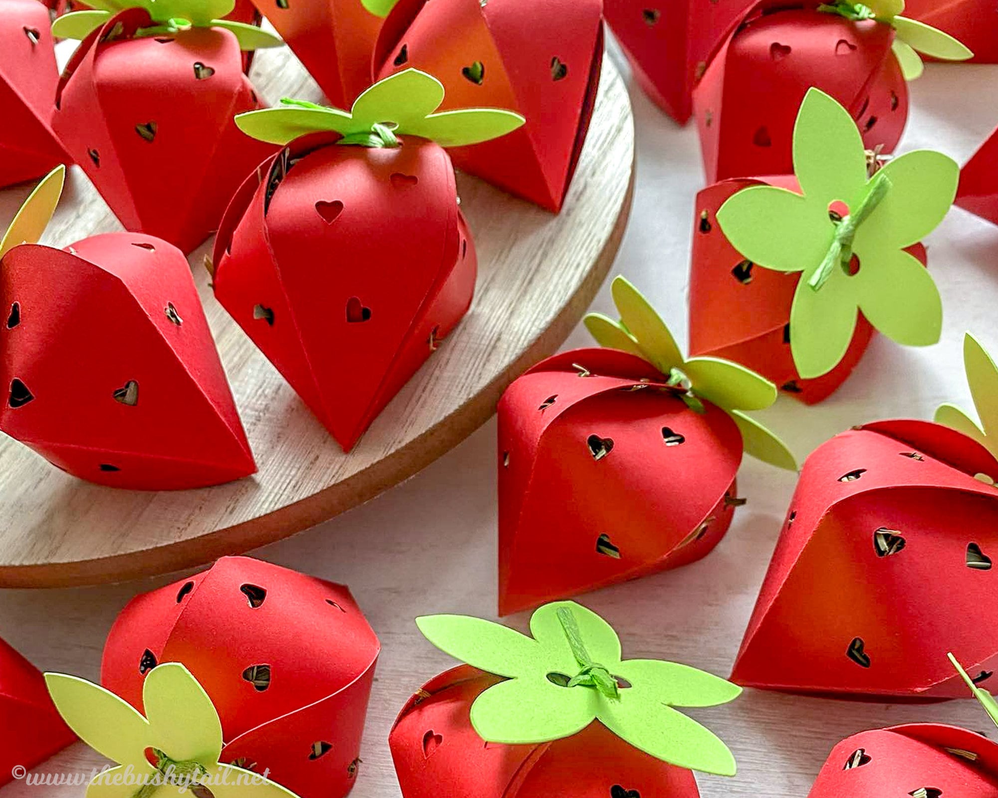 Strawberry Foraging Toys - 3 Pack of Handmade Rabbit & Guinea Pig Treats