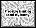 Probably Thinking About Bunny Sticker: Waterproof Laptop Decal
